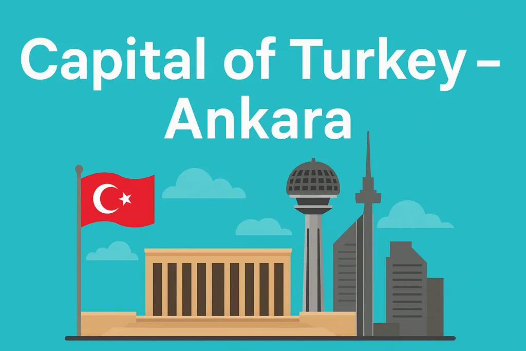 Ankara capital of Turkey skyline with Ataturk Mausoleum