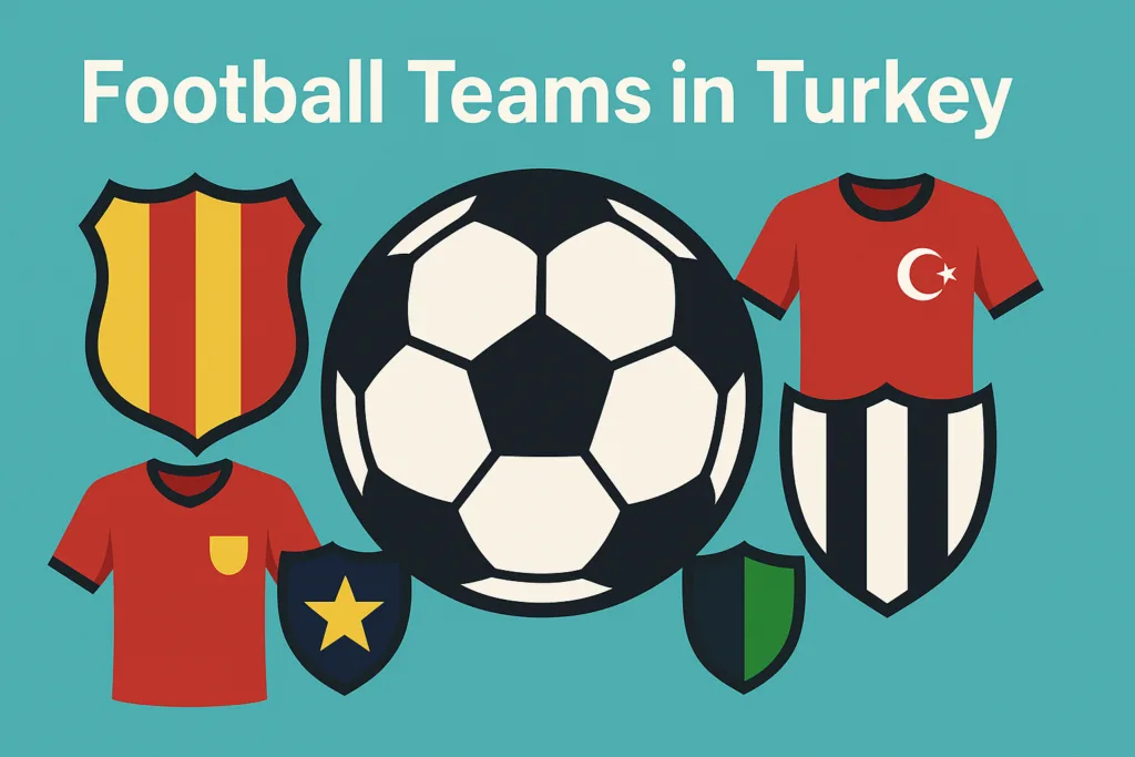 Turkish football teams supporters cheering in packed stadium