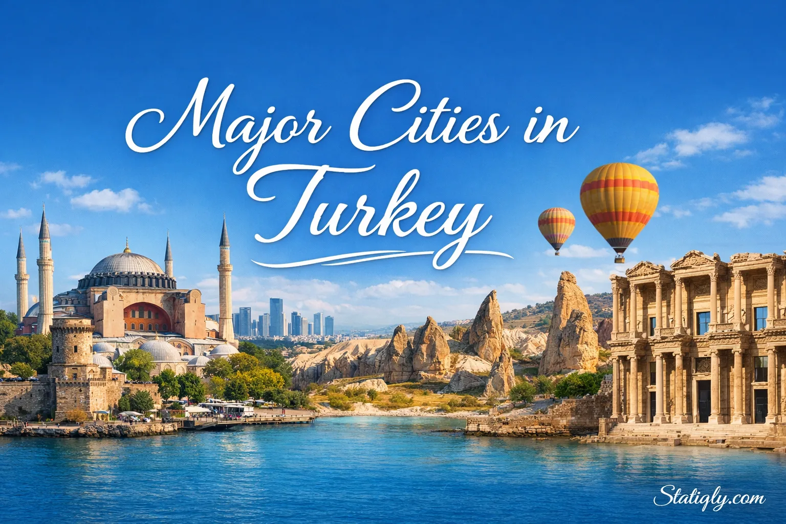 France features a skyline with hot air balloons over a historic cityscape.