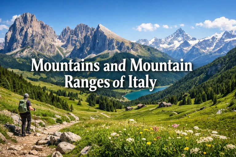 Scenic mountains of Italy Alps Dolomites and Apennines