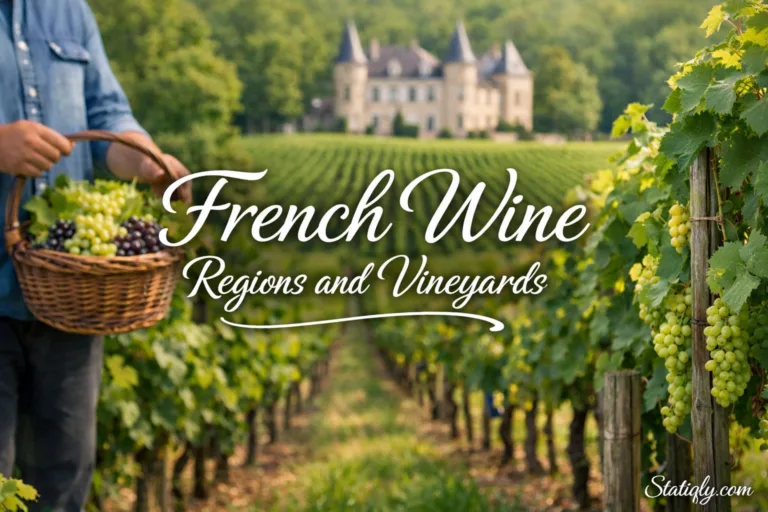 France showcases lush vineyards with rows of grapevines stretching across rolling hills.