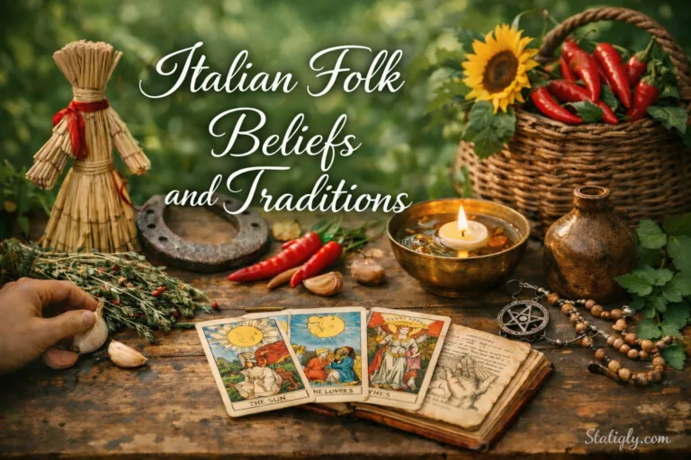 Italian village festival with traditional costumes and folk traditions