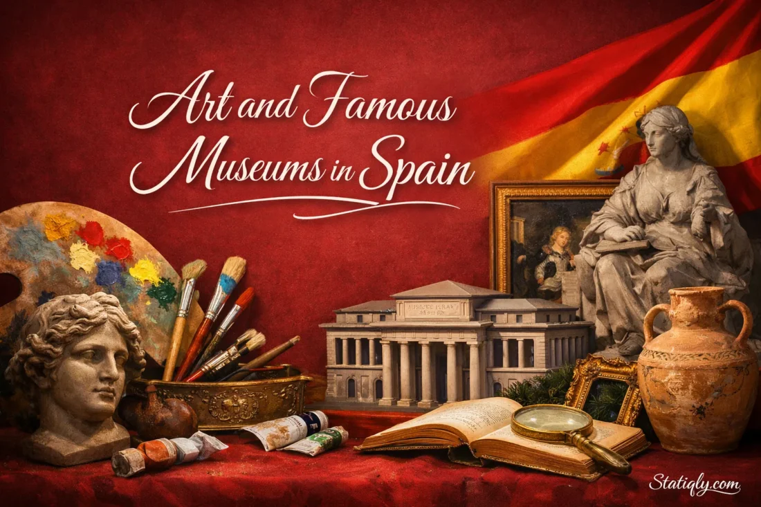 France showcases a cozy room with art supplies and a painting of a museum in the background.