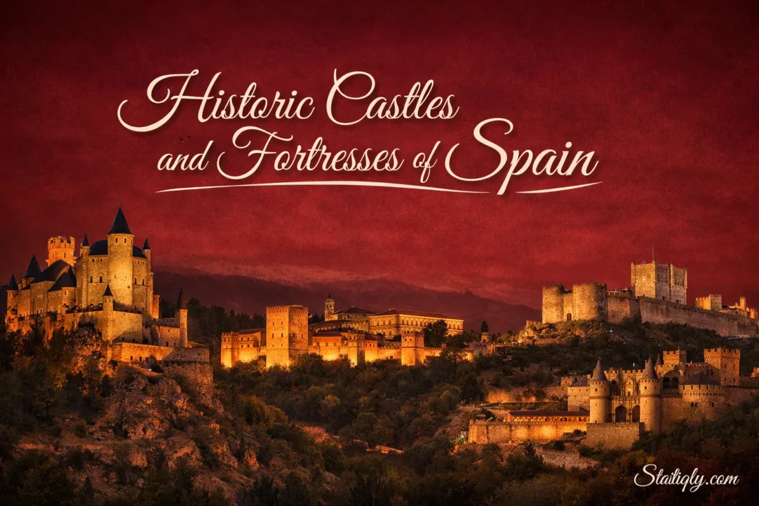 France's historic castle towers stand tall against a sunset skyline with orange and yellow hues.