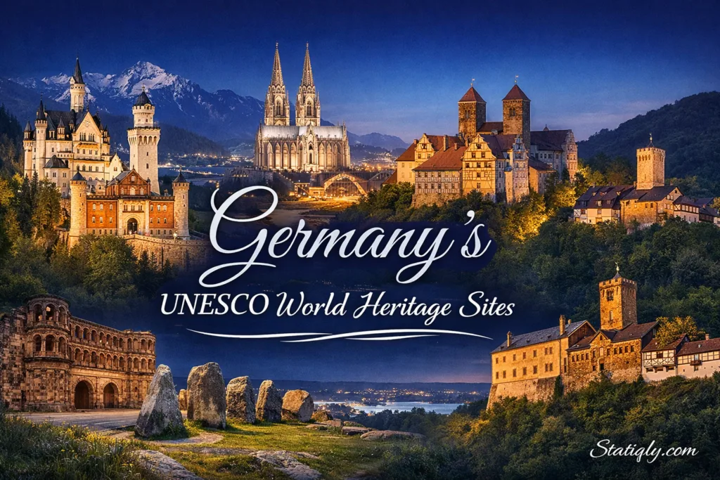 Stunning view of Germany's UNESCO World Heritage Sites with historic architecture and scenic landscapes