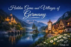 Charming village in Germany with scenic lake views and historic buildings
