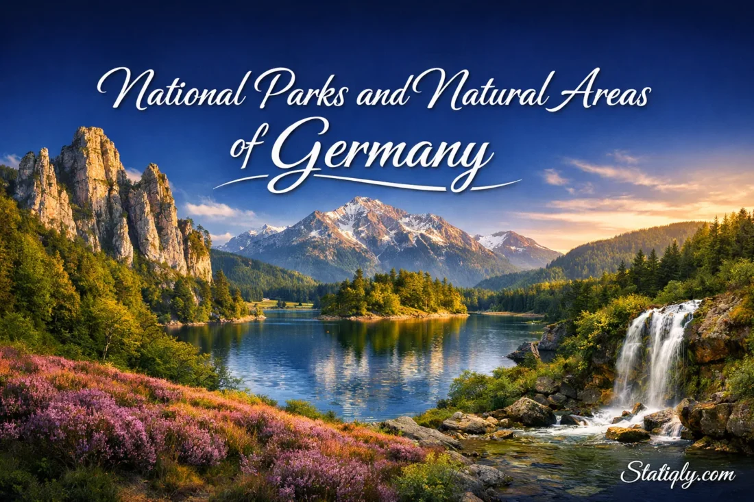 Beautiful scenery of Germany's national parks with mountains lakes and lush forests