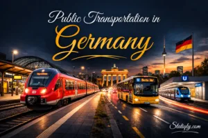 Public transportation in Germany includes trains, buses, and trams seamlessly connecting cities and regions.