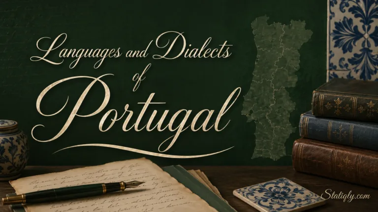 Various languages and dialects spoken across Portugal showing regional diversity.