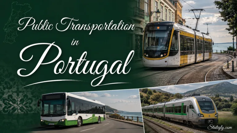 Public transportation in Portugal features modern trams, buses, and trains connecting cities and countryside efficiently…