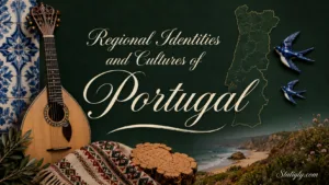 Colorful traditional costumes and festivals showcase regional cultures of Portugal.