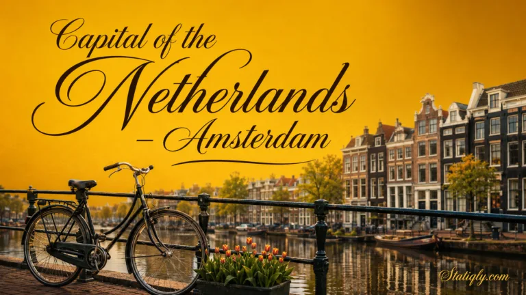 Beautiful view of canals and historic buildings in Amsterdam, the capital of the Netherlands.