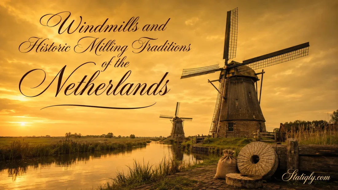 Traditional Dutch windmills and historic milling practices in the Netherlands