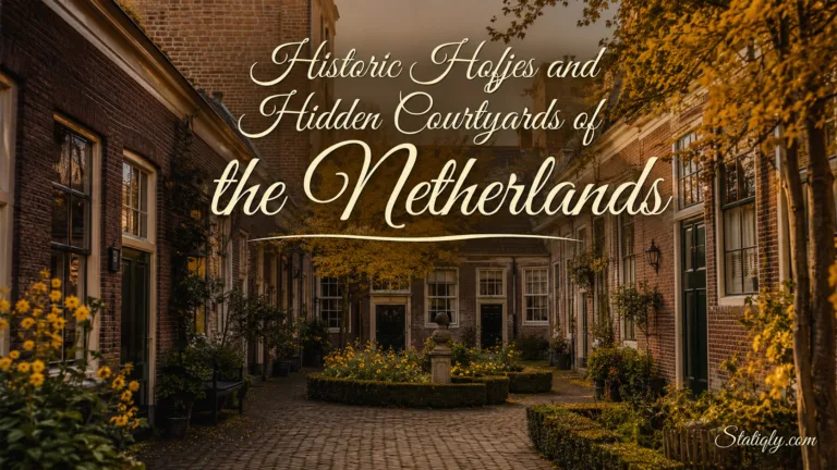 Charming historic hofjes and hidden courtyards in the Netherlands showcase old architecture and cozy atmospheres.